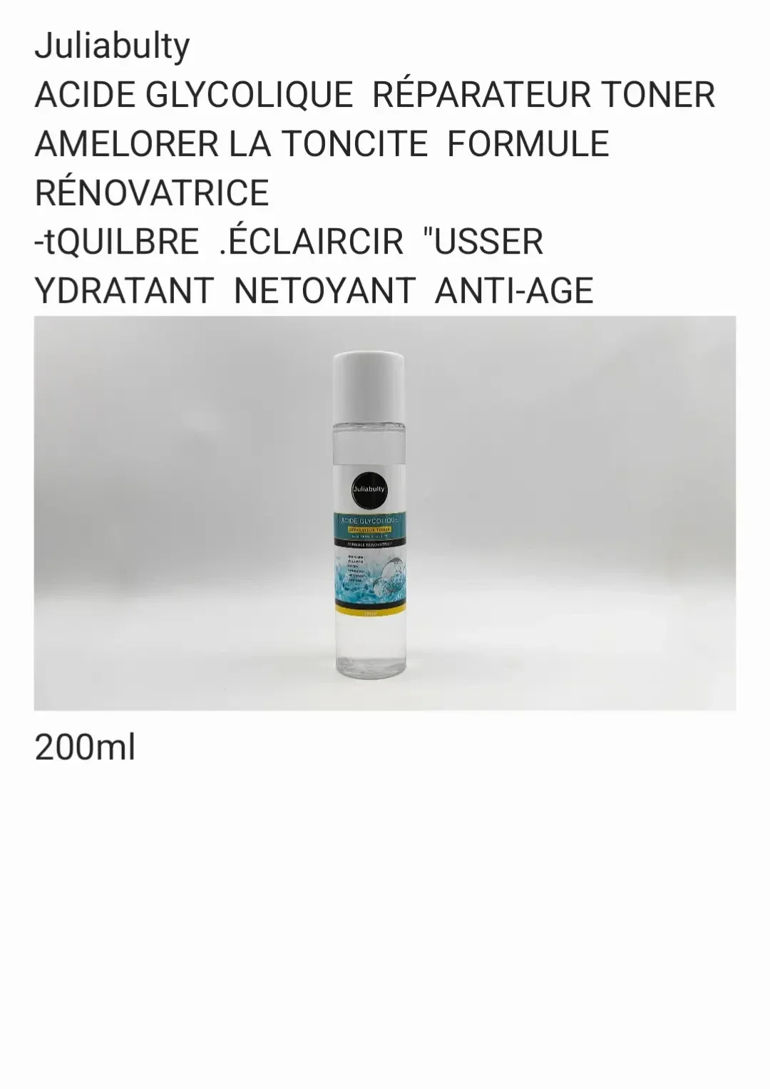 Lotion a la cide glycolique .