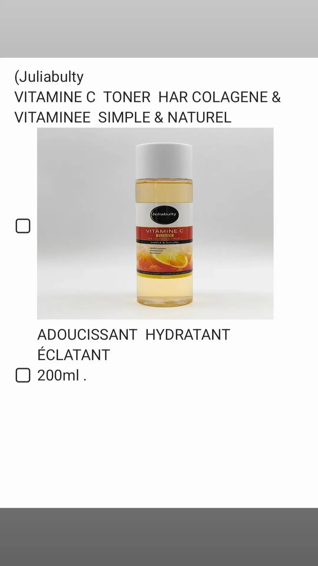 Lotion a la Vitamine C