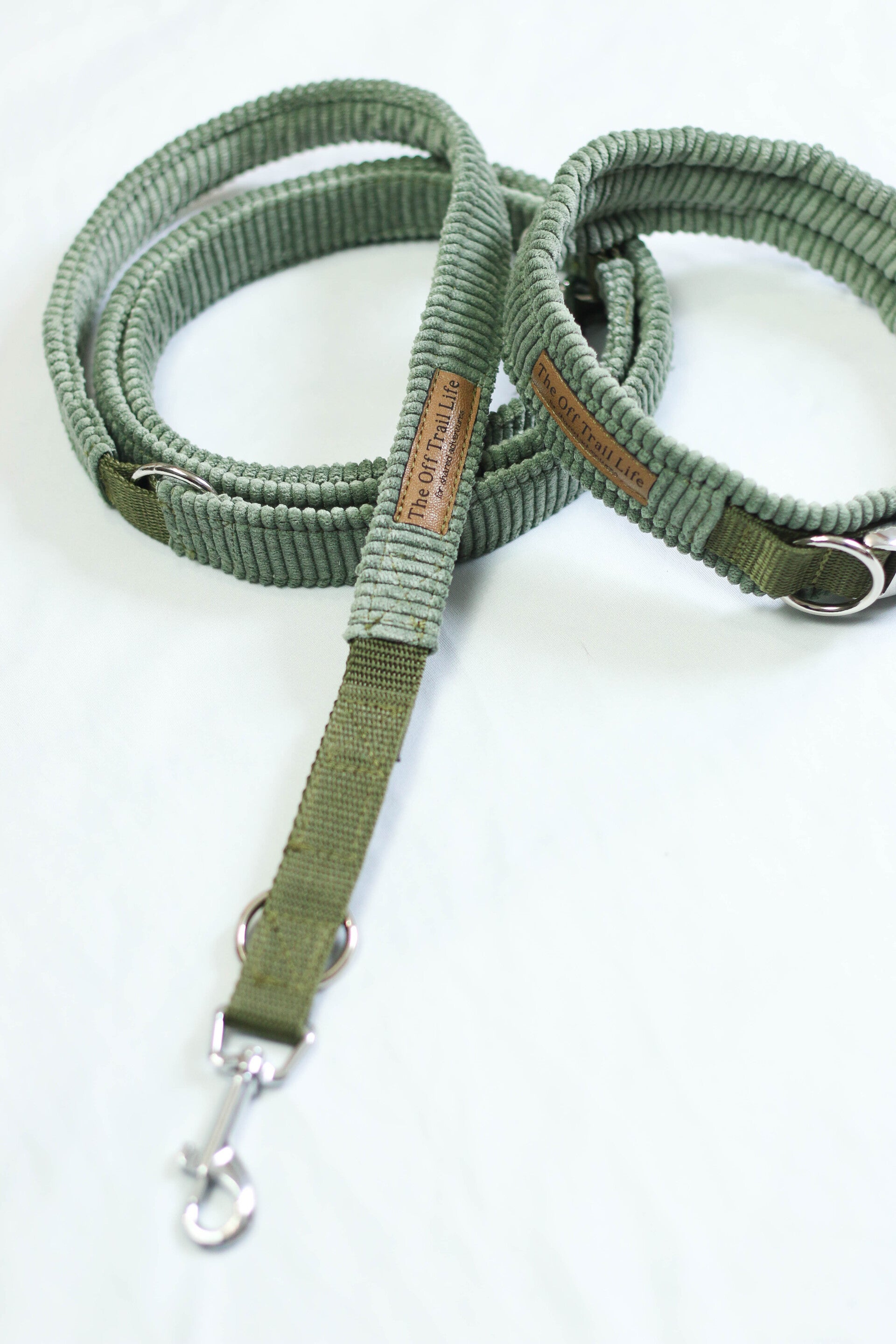Halsband + Leine 'Green Cord'