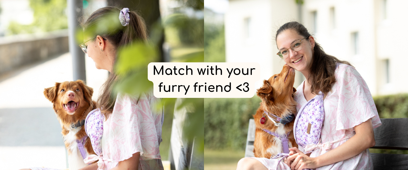 Lachende Frau mit Hund