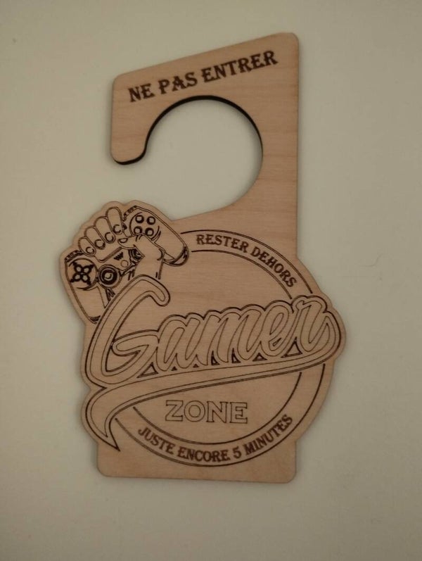 Accroche poignée de porte "GAMER"