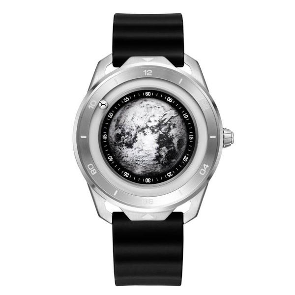 Benlywatch Magnet Orbit Moon - Black Silicone Strap