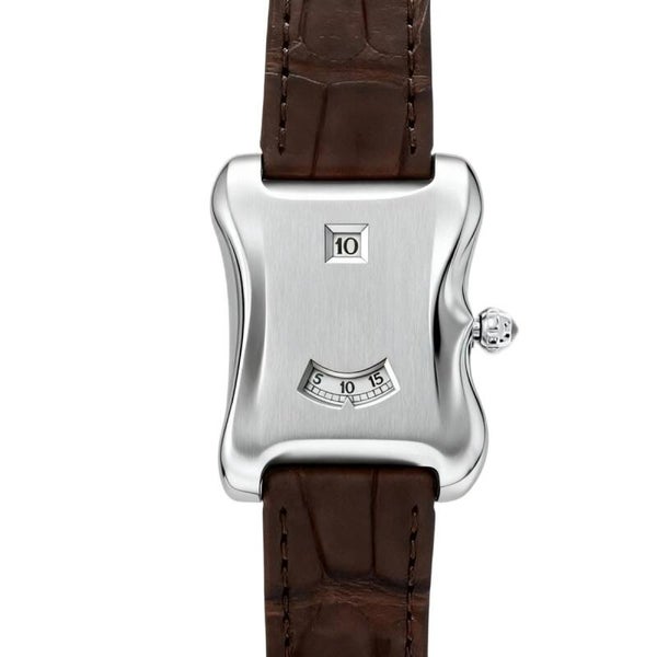 Benlywatch Melt Tank - Silver Case, Brown Leather Strap