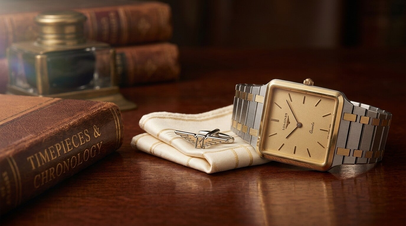 Vintage watch on a collector desk