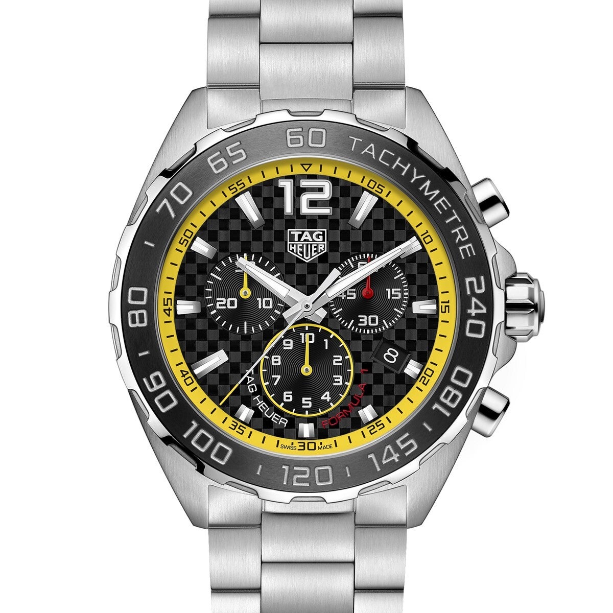 TAG Heuer Formula 1 Chronograph 43mm Quartz - Carbon Dial, Yellow Accents