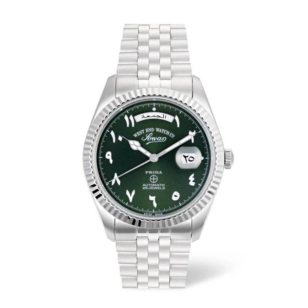 West End Sowar Prima 41mm Automatic - Green Sunray Dial, Arabic Day-Date, Pre-Owned Like New
