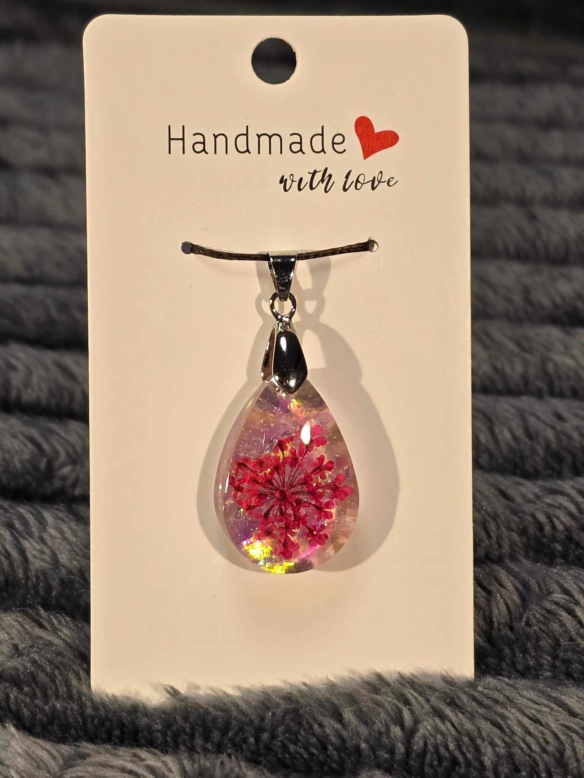 pendentif bouquet rose