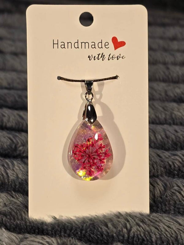 pendentif bouquet rose