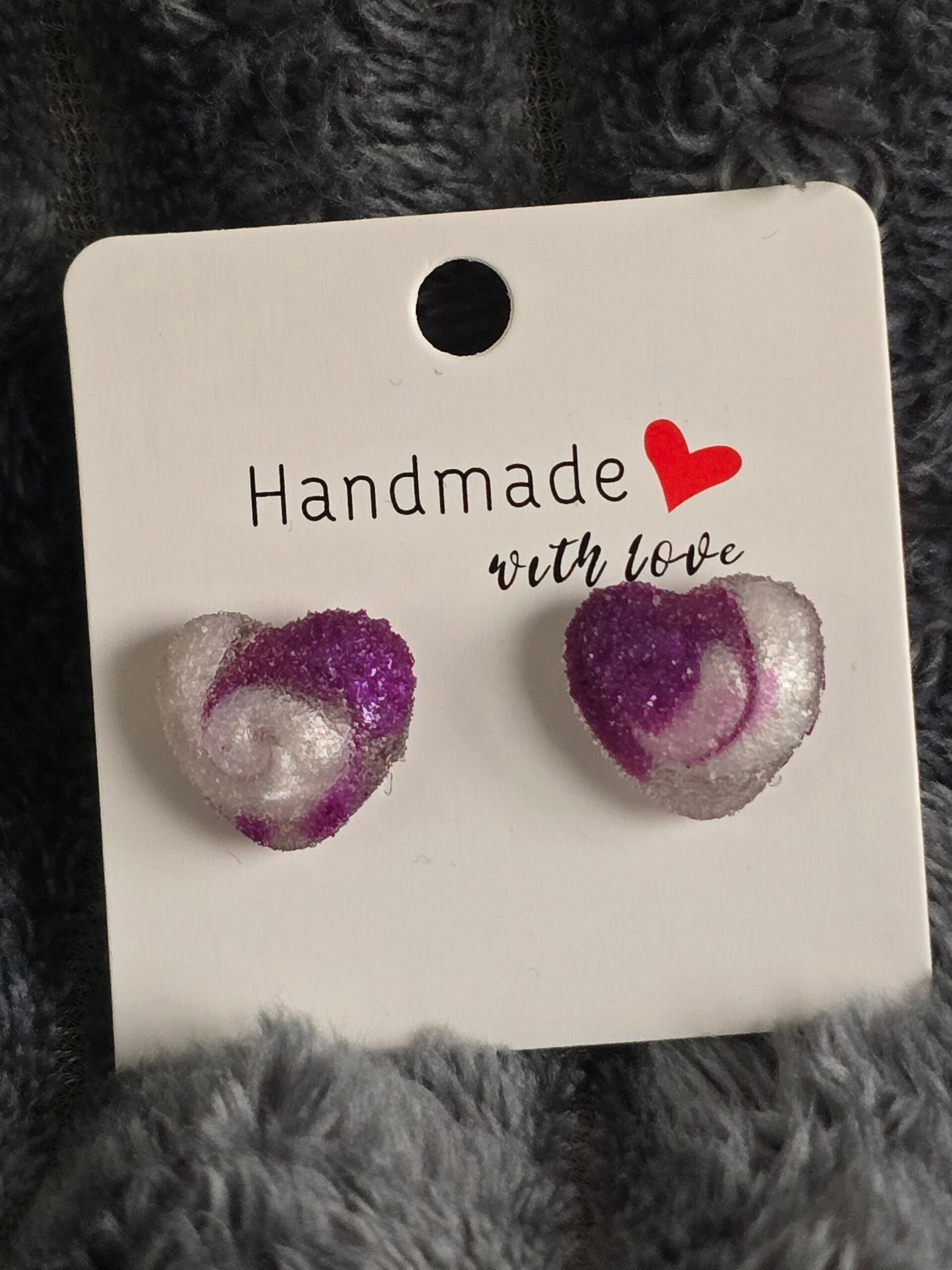 Boucles d'oreilles cœur mat