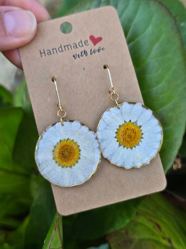 Boucles d'oreilles marguerites