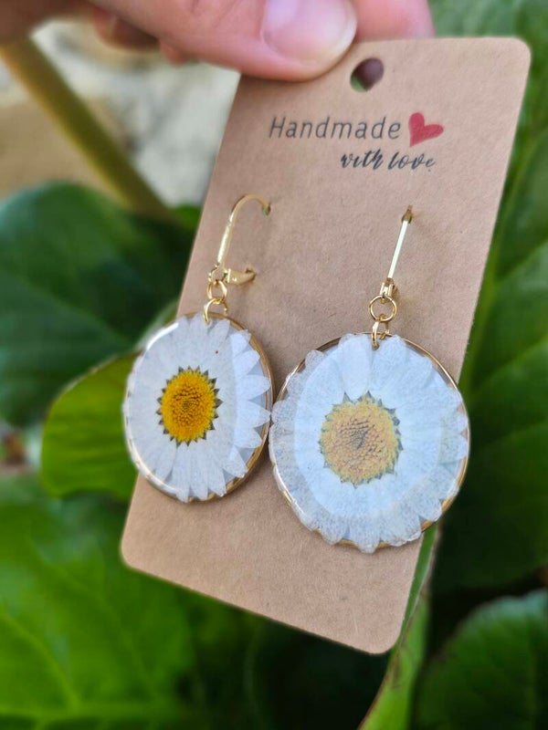Boucles d'oreilles marguerites