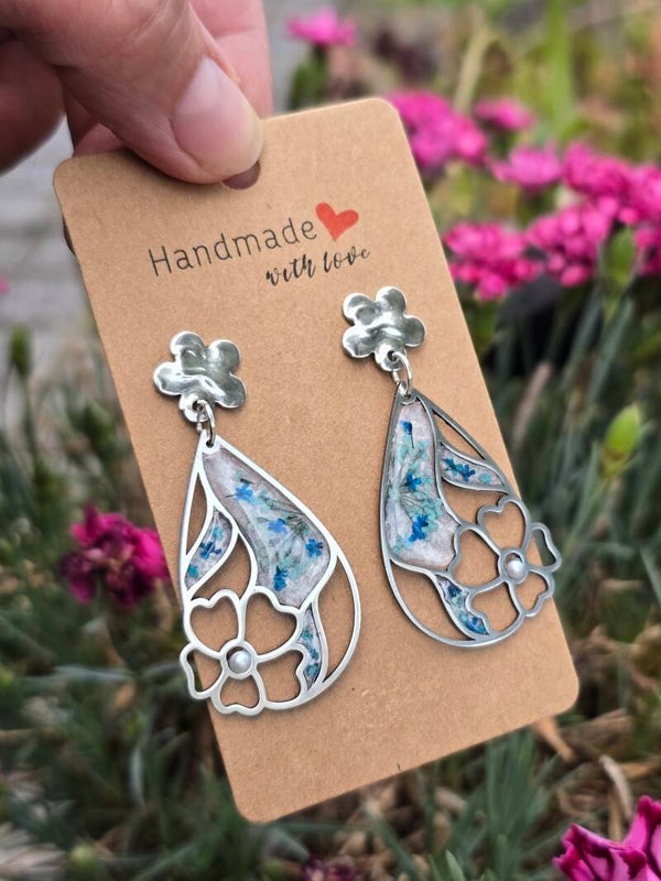 Boucles d'oreilles acier inoxydablele reines Anne