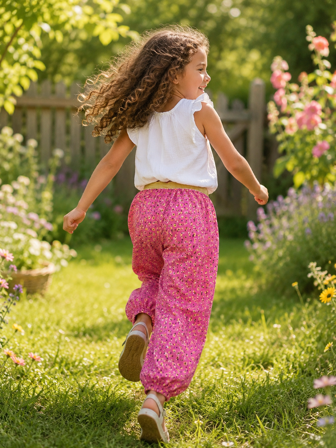 Jasmin trousers pink floral
