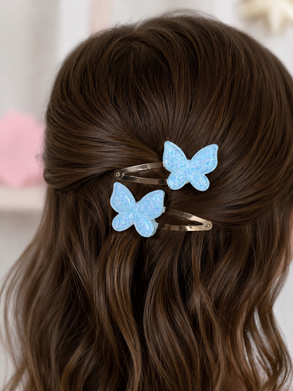 Blue Butterfly clips