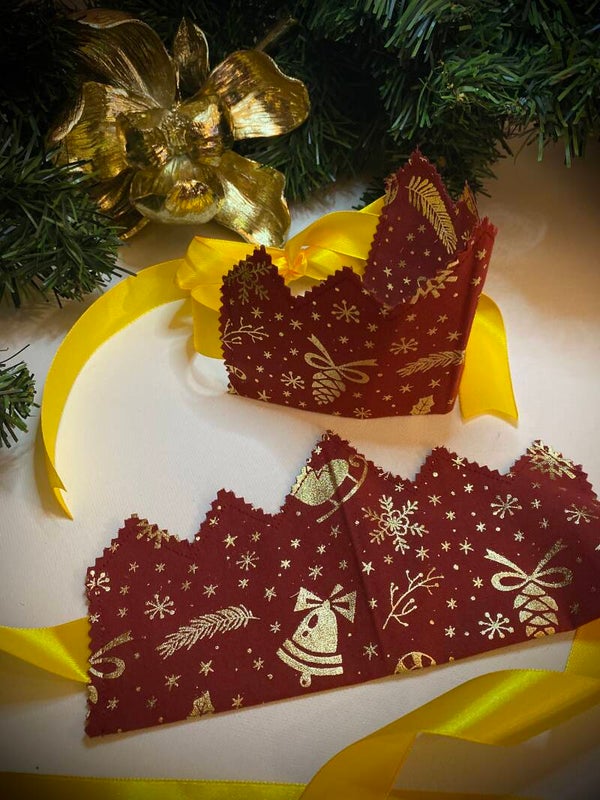 Fabric burgundy crown