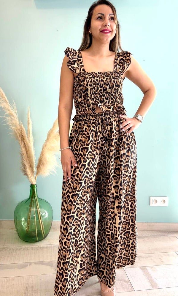 Ensembles MARGOT Léopards pantalons avec tops