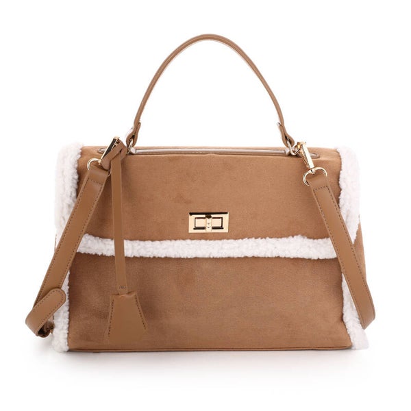 Chique tas met suede en teddy