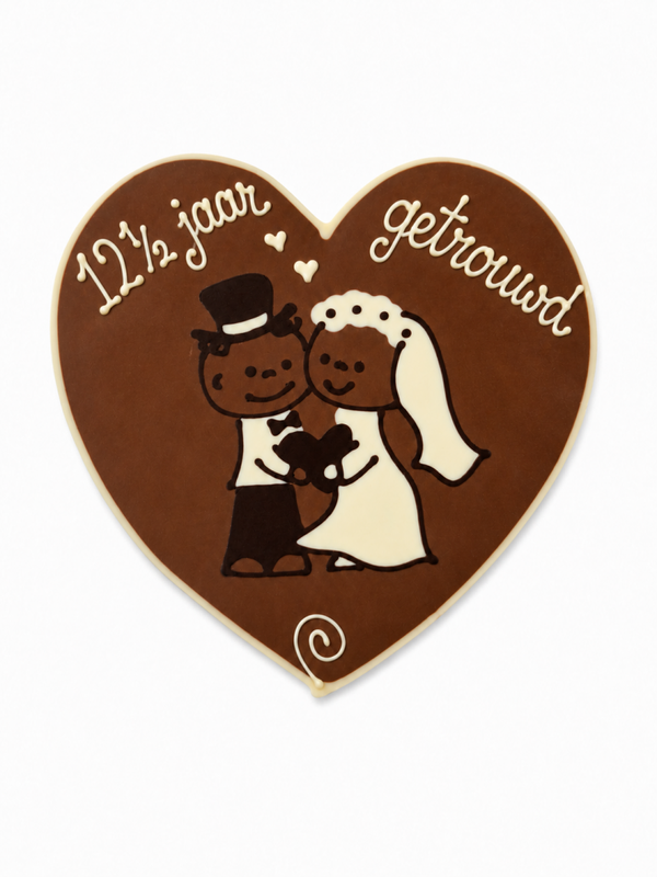 Chocolade Hart 12½ Jaar Getrouwd