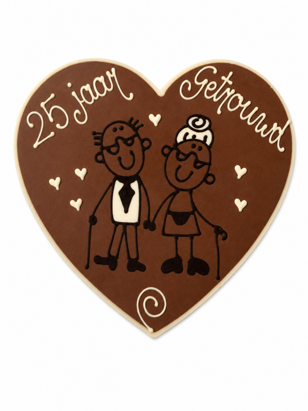 Chocolade Hart 25 Jaar Getrouwd