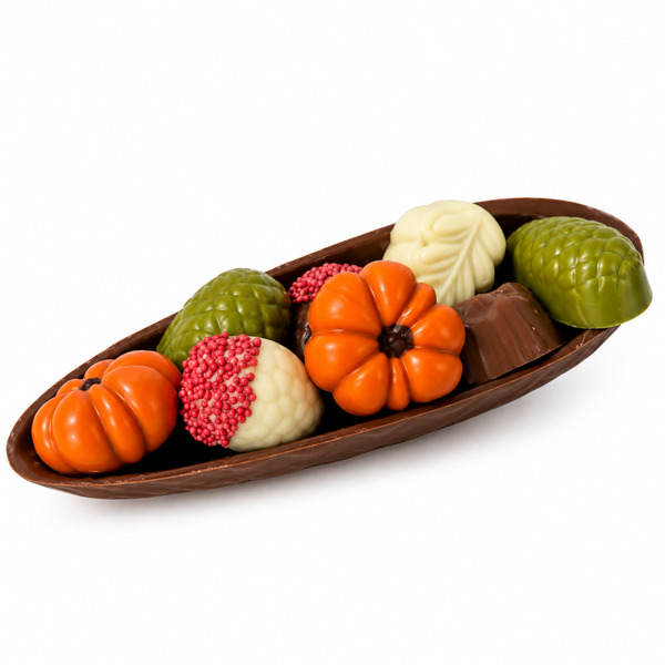 Gevulde Dennenappel met herfstchocolade
