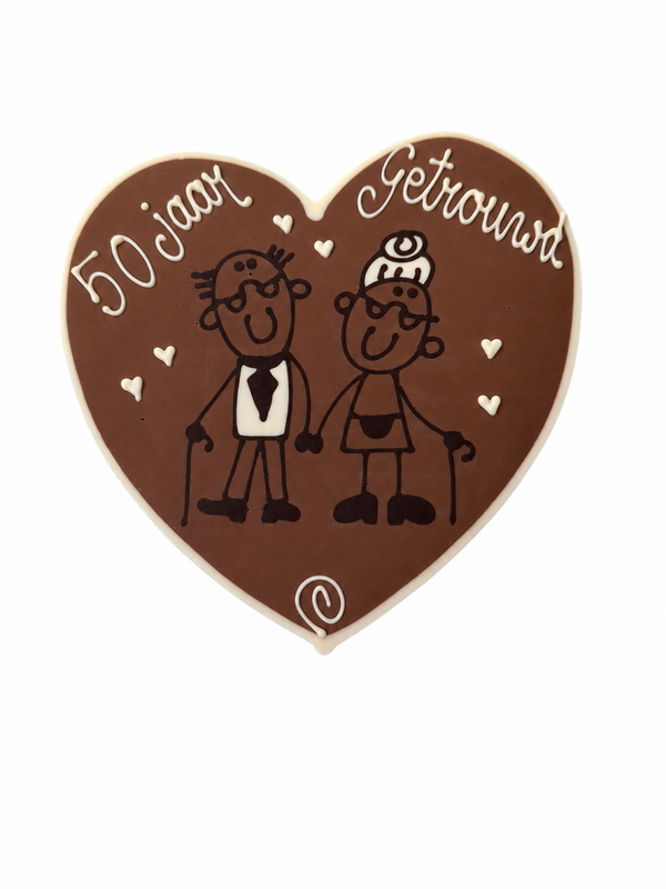 Chocolade Hart 50 Jaar Getrouwd