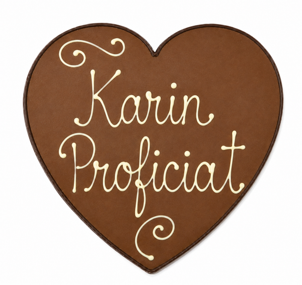 Chocolade Hart met Eigen Tekst