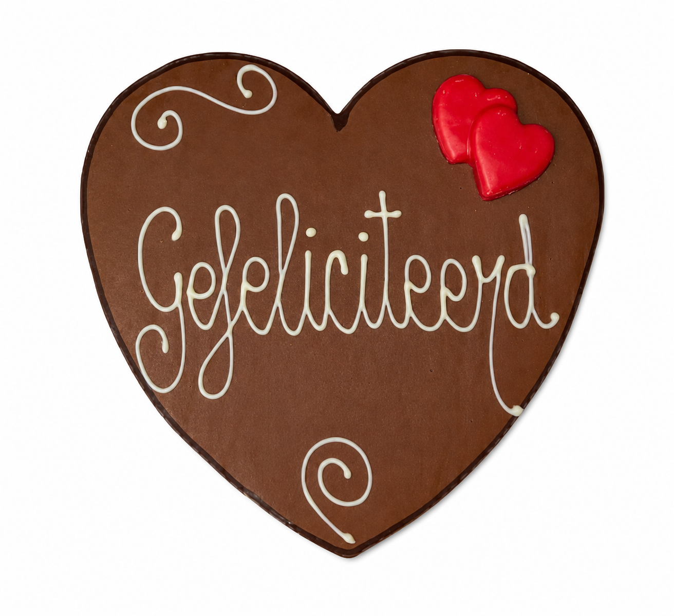 Chocolade Hart Gefeliciteerd