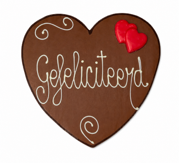 Chocolade Hart Gefeliciteerd