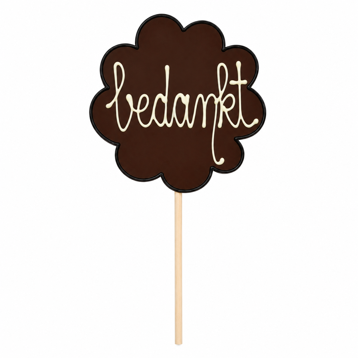 Chocolade Lolly Bloem Bedankt
