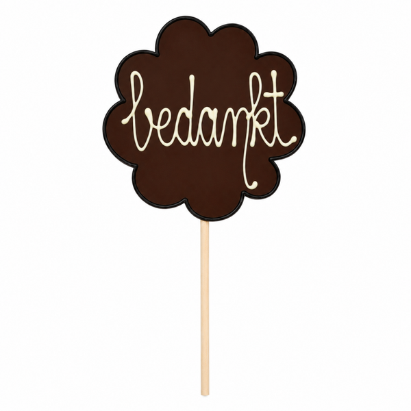 Chocolade Lolly Bloem Bedankt
