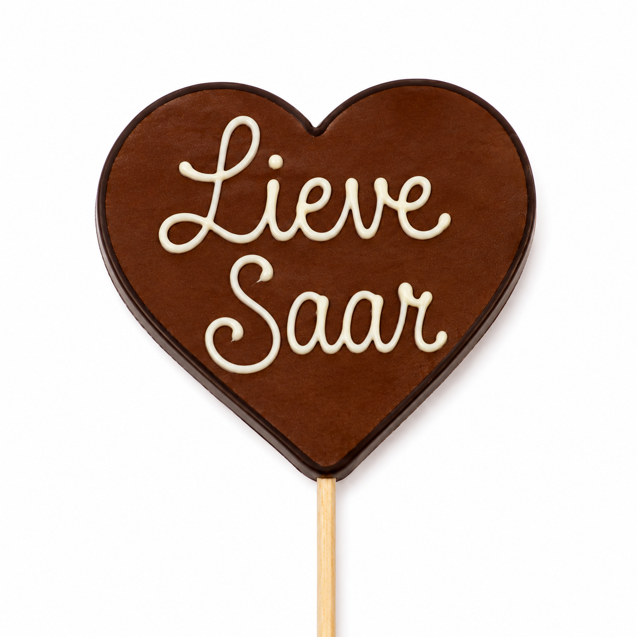 Chocolade Lolly Hart met Eigen Tekst