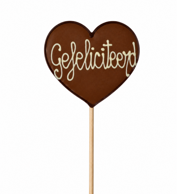 Chocolade Lolly Hart Gefeliciteerd