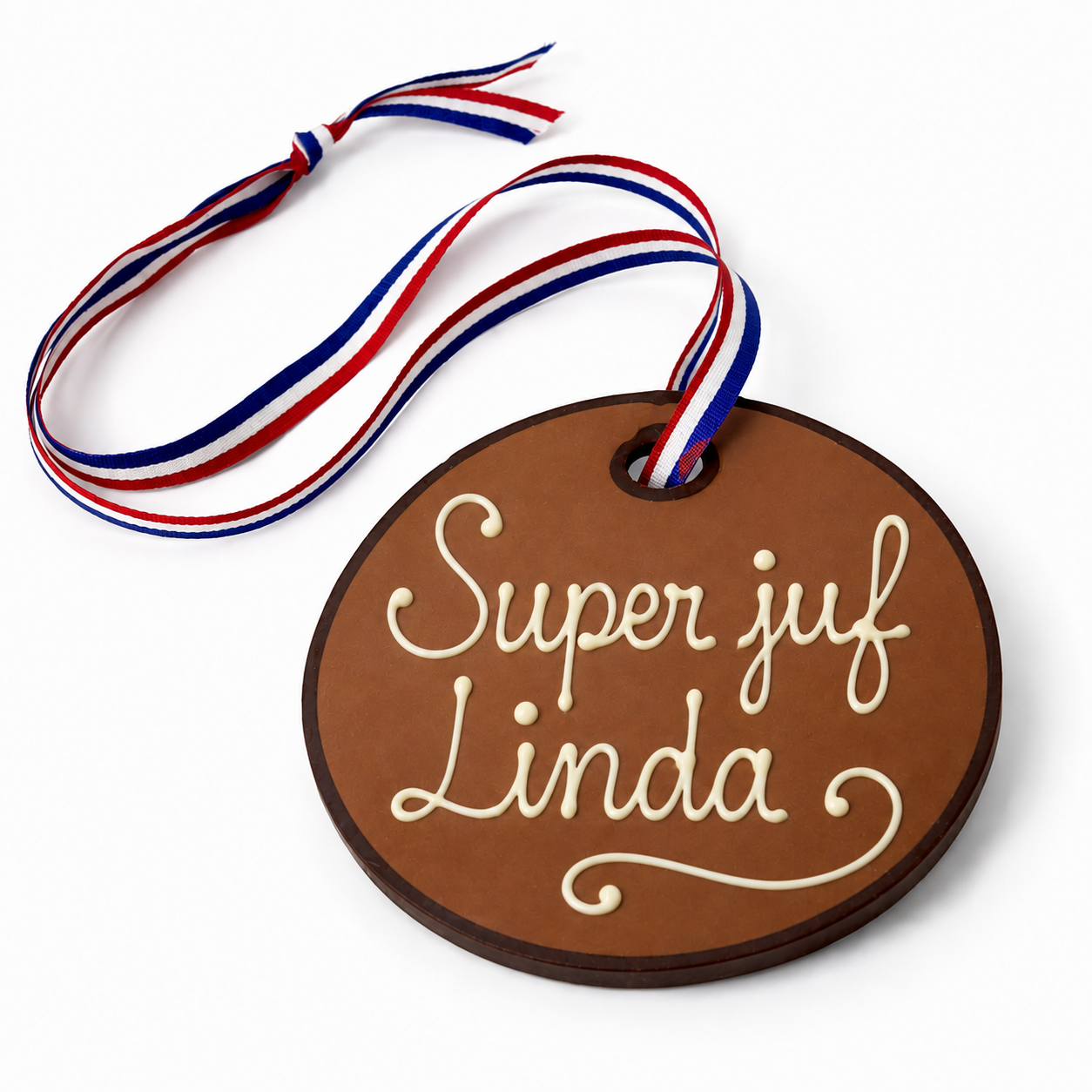 Chocolade Medaille met Eigen Tekst