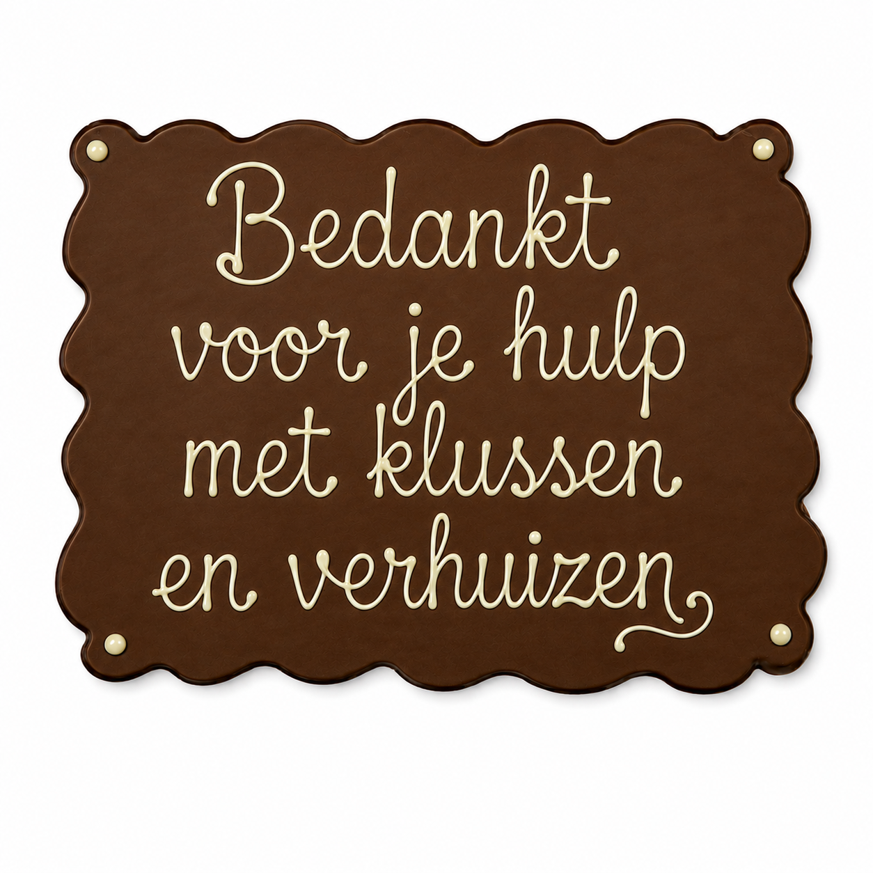 Persoonlijke Tekst -  Chocolade Plaat A4