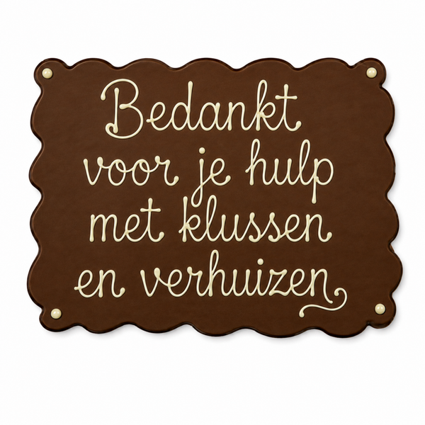 Chocolade Plaat A4 met Eigen Tekst