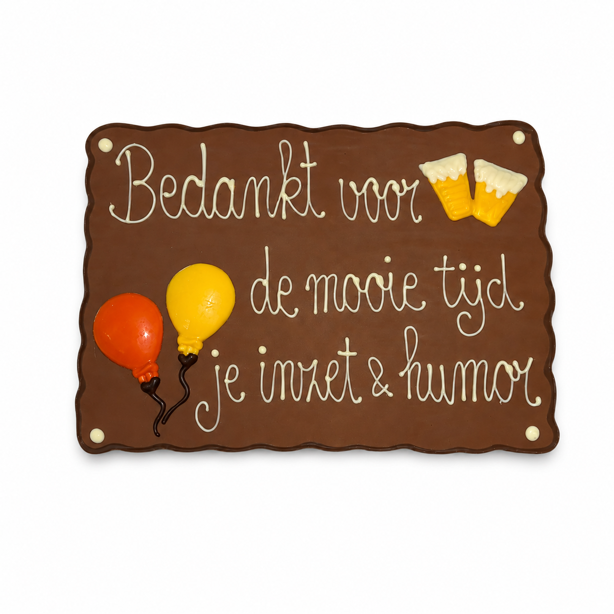 Chocolade Plaat Bedankt