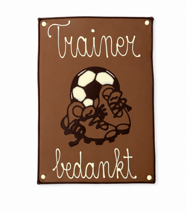 Chocolade Plaat Trainer Bedankt