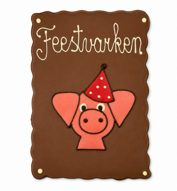 Chocolade Plaat Feestvarken
