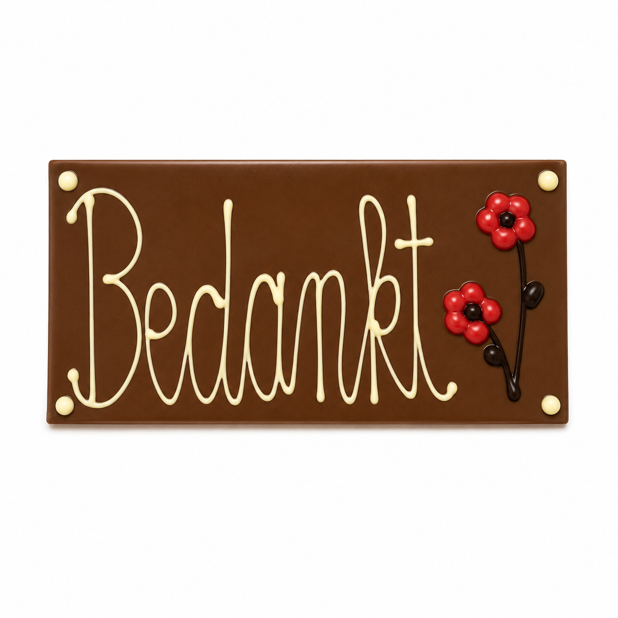 Chocolade Reep Bedankt met Bloem