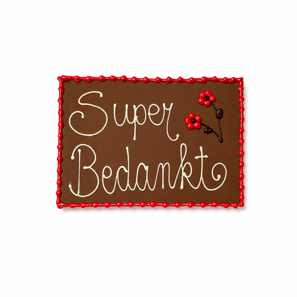 XL Chocolade Reep Bedankt Bloem