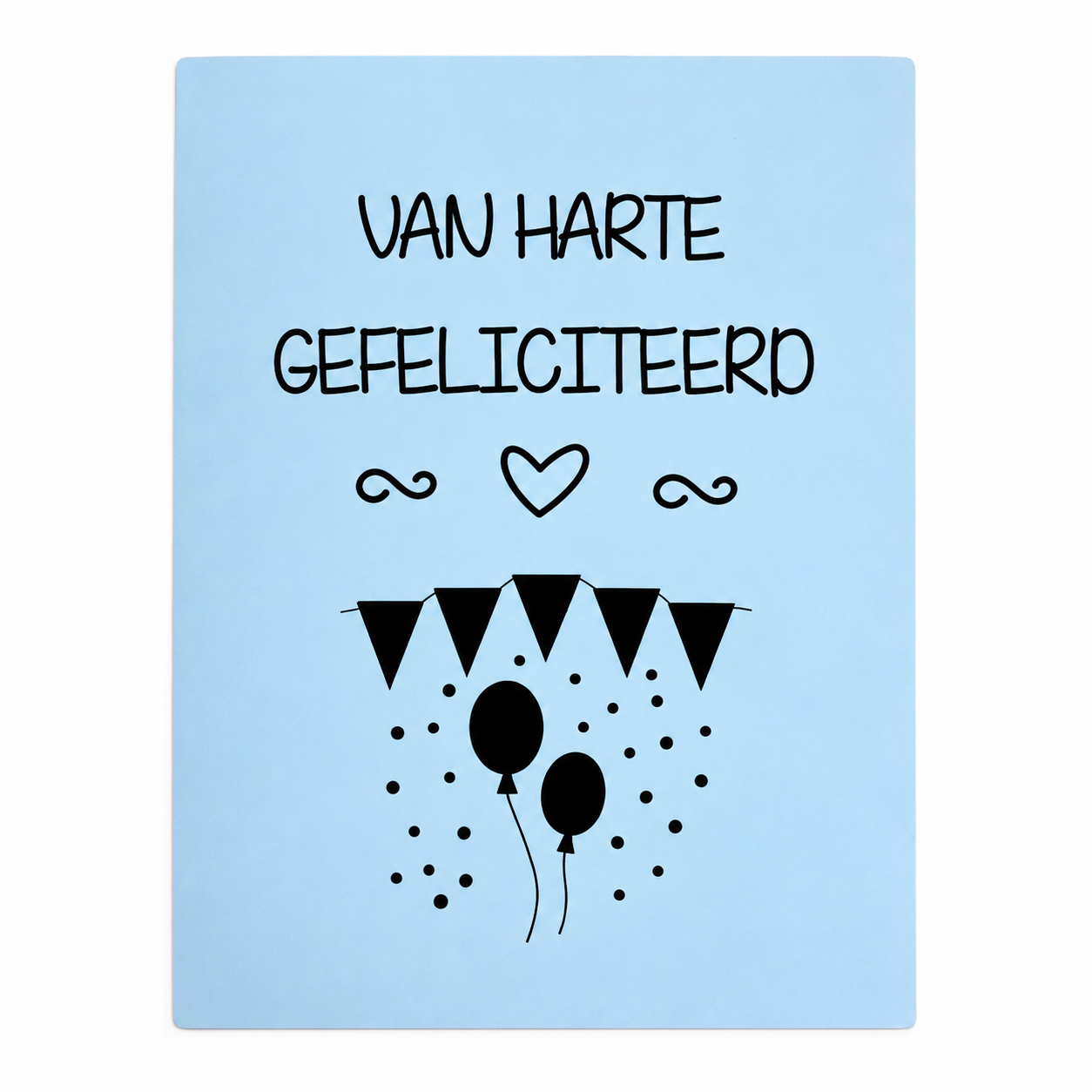 Handgeschreven Kaartje Gefeliciteerd