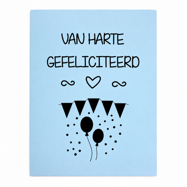 Handgeschreven Kaartje Gefeliciteerd