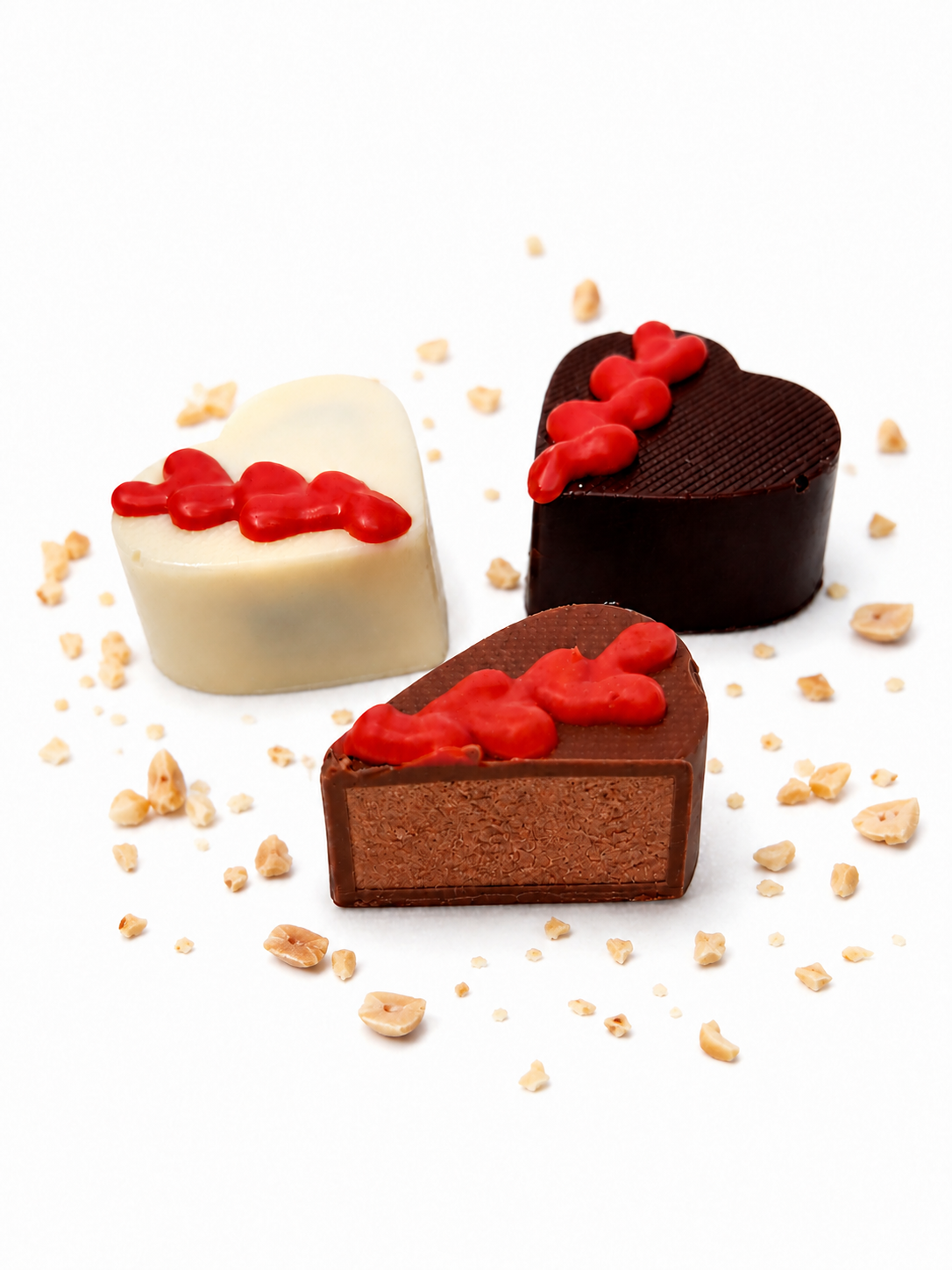 Luxe Hartjes Bonbons – Hazelnootcrème