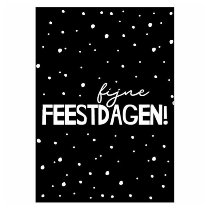 Handgeschreven Kaartje Fijne Feestdagen