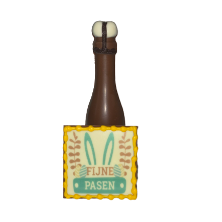 Pasen - Champagneflesje met kleine printreep