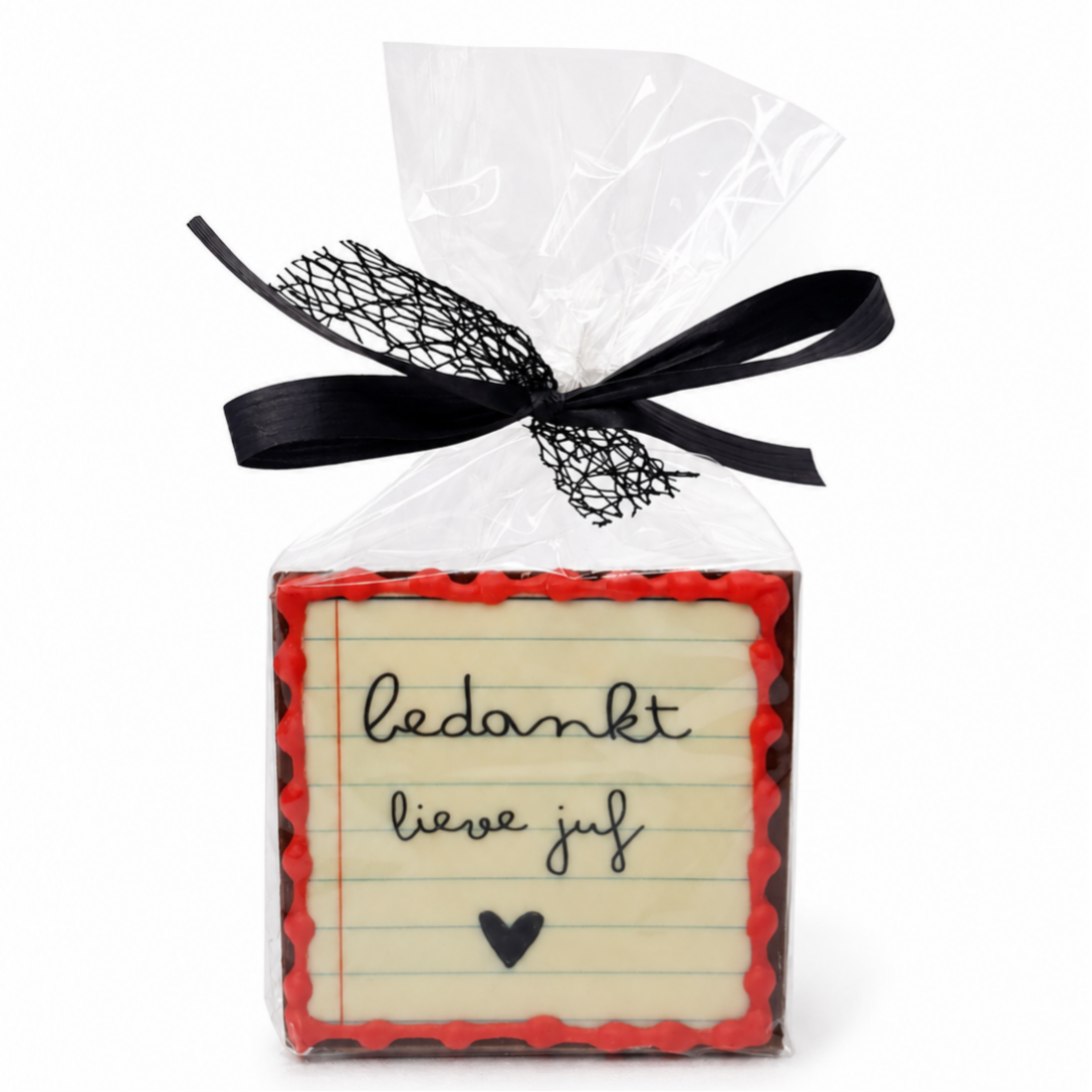 Chocolade Tegeltje Juf