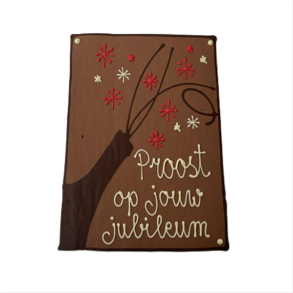 Proost op jouw Jubileum - A5 chocolade plaat
