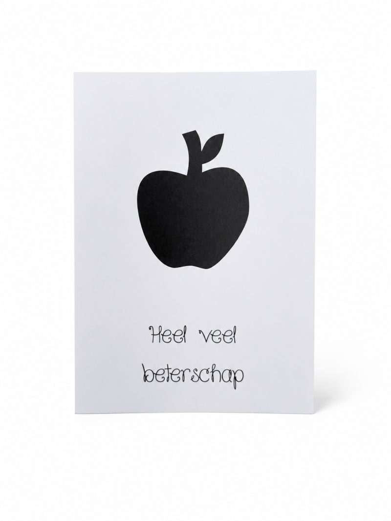 Handgeschreven kaartje Beterschap