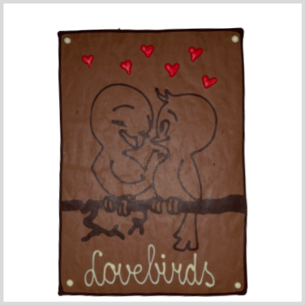 Lovebirds - A5 chocolade plaat