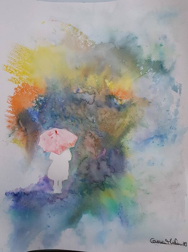 Mädchen im Regen, A3